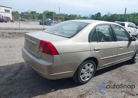 2002 Honda Civic Ex из США, поврежденный, VIN 2HGES26782H534914